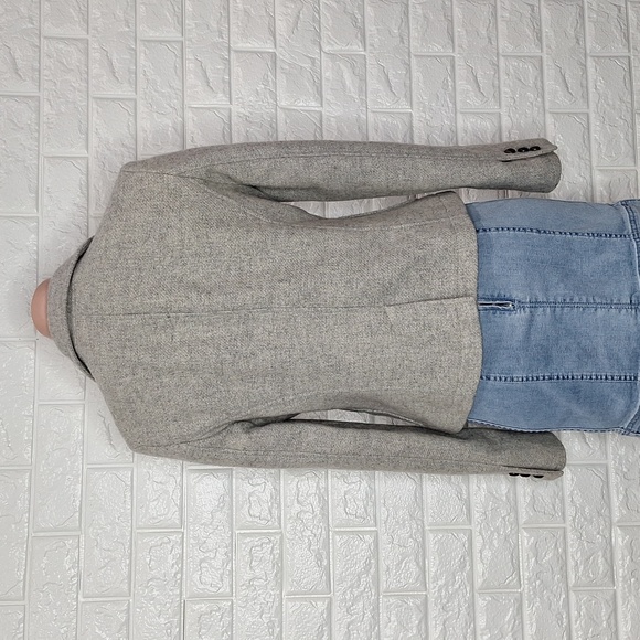 BANANA REPUBLIC Grey Wool Long Sleeve Blazer Jacket - Picture 4 of 9